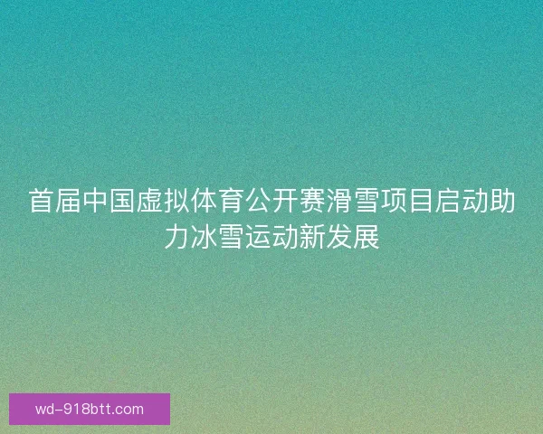 首届中国虚拟体育公开赛滑雪项目启动助力冰雪运动新发展 首届中国虚拟体育公开赛滑雪项目启动助力冰雪运动新发展